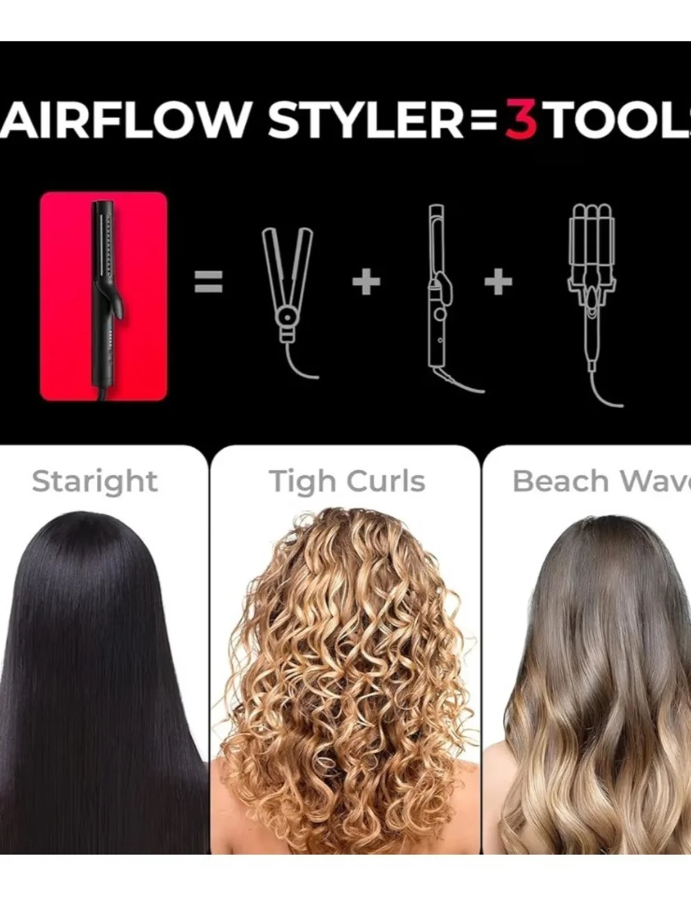 TYMO Airflow 2.0 Curling Iron Flat Iron new in the box